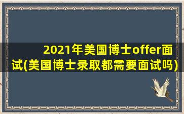 2021年美国博士offer面试(美国博士录取都需要面试吗)