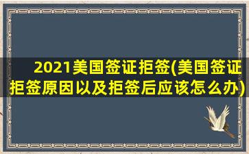 2021美国签证拒签(美国签证拒签原因以及拒签后应该怎么办)