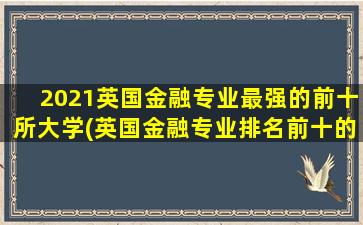 2021英国金融专业最强的前十所大学(英国金融专业排名前十的大学)