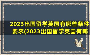 2023出国留学英国有哪些条件要求(2023出国留学英国有哪些条件和要求)