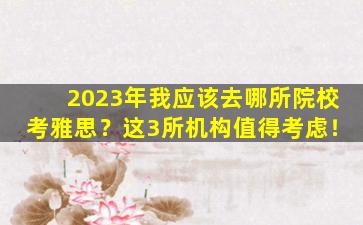 2023年我应该去哪所院校考雅思？这3所机构值得考虑！