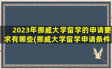 2023年挪威大学留学的申请要求有哪些(挪威大学留学申请条件)