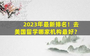 2023年最新排名！去美国留学哪家机构最好？