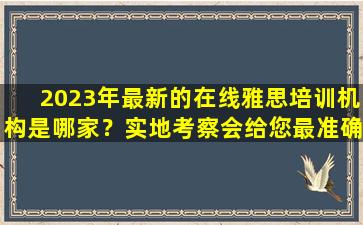 2023年最新的在线雅思培训机构是哪家？实地考察会给您最准确的答案！