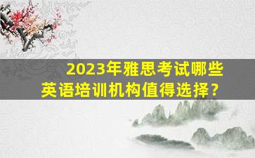 2023年雅思考试哪些英语培训机构值得选择？