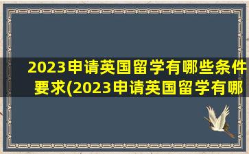 2023申请英国留学有哪些条件要求(2023申请英国留学有哪些条件和要求)