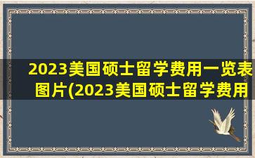 2023美国硕士留学费用一览表图片(2023美国硕士留学费用一览表最新)