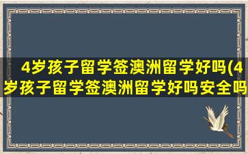 4岁孩子留学签澳洲留学好吗(4岁孩子留学签澳洲留学好吗安全吗)