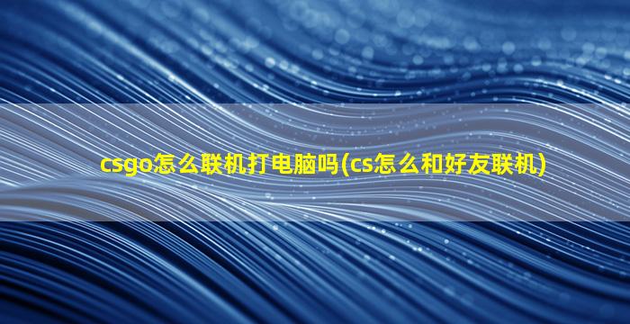 csgo怎么联机打电脑吗(cs怎么和好友联机)