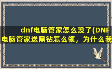 dnf电脑管家怎么没了(DNF电脑管家送黑钻怎么领，为什么我早就安装了都领不了)