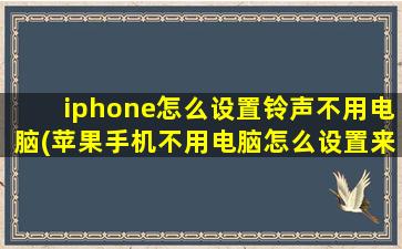 iphone怎么设置铃声不用电脑(苹果手机不用电脑怎么设置来电铃声)