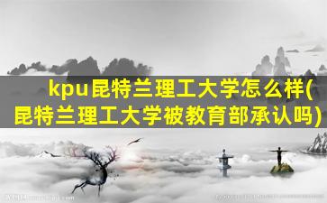 kpu昆特兰理工大学怎么样(昆特兰理工大学被教育部承认吗)