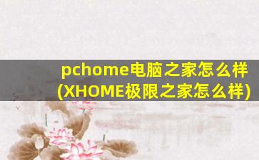 pchome电脑之家怎么样(XHOME极限之家怎么样)