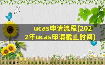 ucas申请流程(2022年ucas申请截止时间)