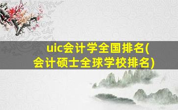 uic会计学全国排名(会计硕士全球学校排名)