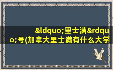 “里士满”号(加拿大里士满有什么大学)