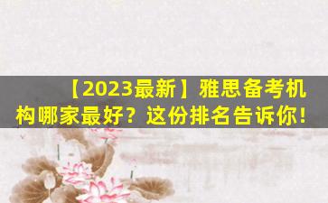 【2023最新】雅思备考机构哪家最好？这份排名告诉你！