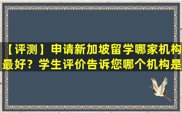 【评测】申请新加坡留学哪家机构最好？学生评价告诉您哪个机构是最好的