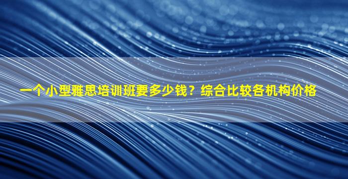 一个小型雅思培训班要多少钱？综合比较各机构价格