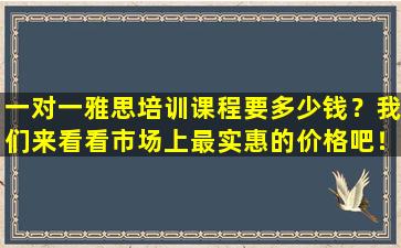 一对一雅思培训课程要多少钱？我们来看看市场上最实惠的价格吧！