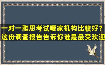 一对一雅思考试哪家机构比较好？这份调查报告告诉你谁是最受欢迎的机构！