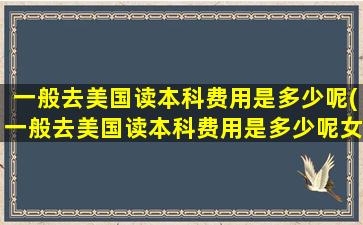 一般去美国读本科费用是多少呢(一般去美国读本科费用是多少呢女生)