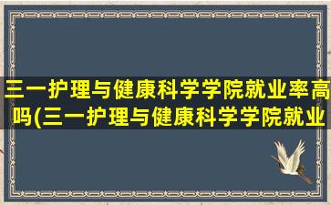 三一护理与健康科学学院就业率高吗(三一护理与健康科学学院就业率高吗现在)