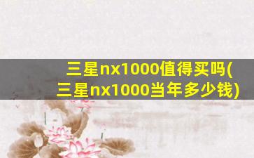 三星nx1000值得买吗(三星nx1000当年多少钱)