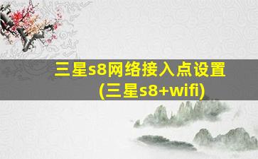 三星s8网络接入点设置(三星s8+wifi)