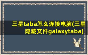 三星taba怎么连接电脑(三星隐藏文件galaxytaba)