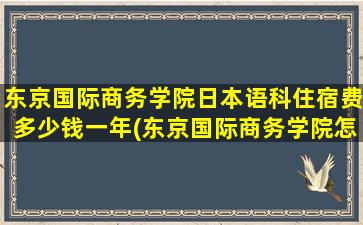 东京国际商务学院日本语科住宿费多少钱一年(东京国际商务学院怎么样)