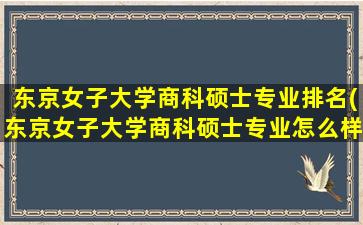 东京女子大学商科硕士专业排名(东京女子大学商科硕士专业怎么样)