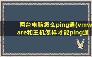 两台电脑怎么ping通(vmware和主机怎样才能ping通)