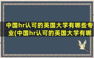 中国hr认可的英国大学有哪些专业(中国hr认可的英国大学有哪些)