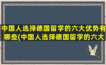 中国人选择德国留学的六大优势有哪些(中国人选择德国留学的六大优势是)