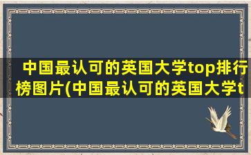 中国最认可的英国大学top排行榜图片(中国最认可的英国大学top20)