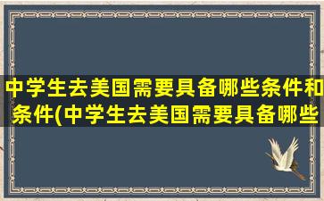 中学生去美国需要具备哪些条件和条件(中学生去美国需要具备哪些条件和要求)