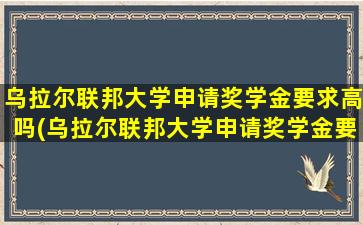 乌拉尔联邦大学申请奖学金要求高吗(乌拉尔联邦大学申请奖学金要求多少)