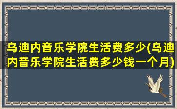 乌迪内音乐学院生活费多少(乌迪内音乐学院生活费多少钱一个月)