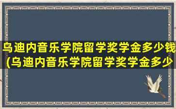 乌迪内音乐学院留学奖学金多少钱(乌迪内音乐学院留学奖学金多少钱一个月)