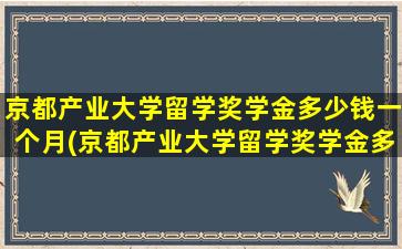 京都产业大学留学奖学金多少钱一个月(京都产业大学留学奖学金多少钱啊)