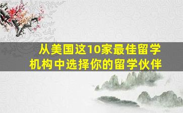 从美国这10家最佳留学机构中选择你的留学伙伴