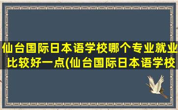 仙台国际日本语学校哪个专业就业比较好一点(仙台国际日本语学校哪个专业就业比较好点)