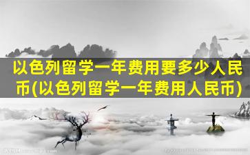 以色列留学一年费用要多少人民币(以色列留学一年费用人民币)