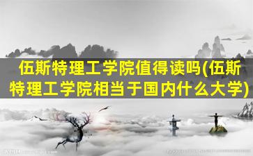 伍斯特理工学院值得读吗(伍斯特理工学院相当于国内什么大学)