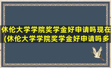 休伦大学学院奖学金好申请吗现在(休伦大学学院奖学金好申请吗多少钱)