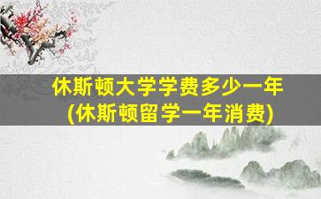 休斯顿大学学费多少一年(休斯顿留学一年消费)