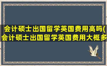 会计硕士出国留学英国费用高吗(会计硕士出国留学英国费用大概多少)