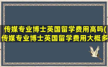 传媒专业博士英国留学费用高吗(传媒专业博士英国留学费用大概多少)