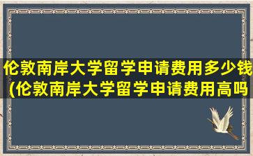 伦敦南岸大学留学申请费用多少钱(伦敦南岸大学留学申请费用高吗)